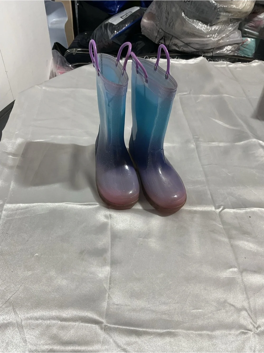 Kids Gradient Rain Boots - Blue/Purple/Pink